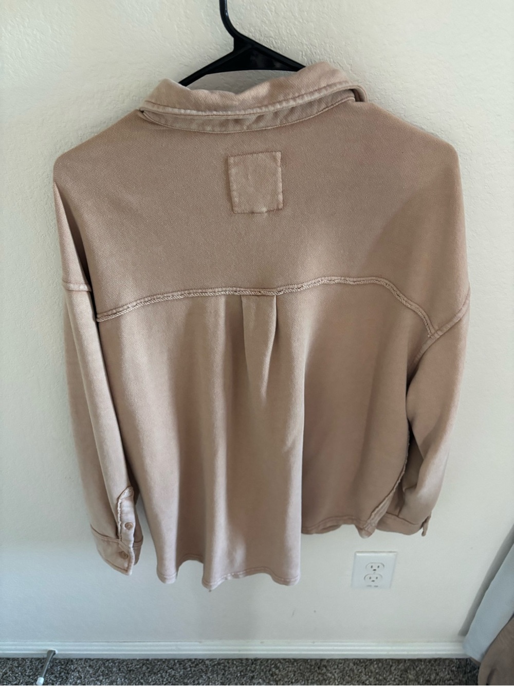 aerie Neutral Taupe Button-Down Shirt